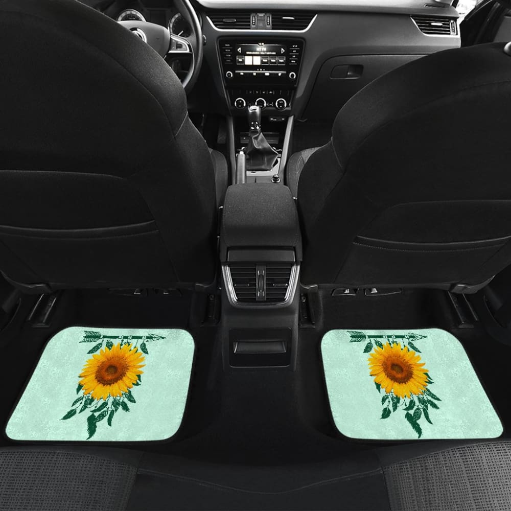 Amazing Gift Ideas Sunflower Native American Pattern Celeste Background Car Floor Mats