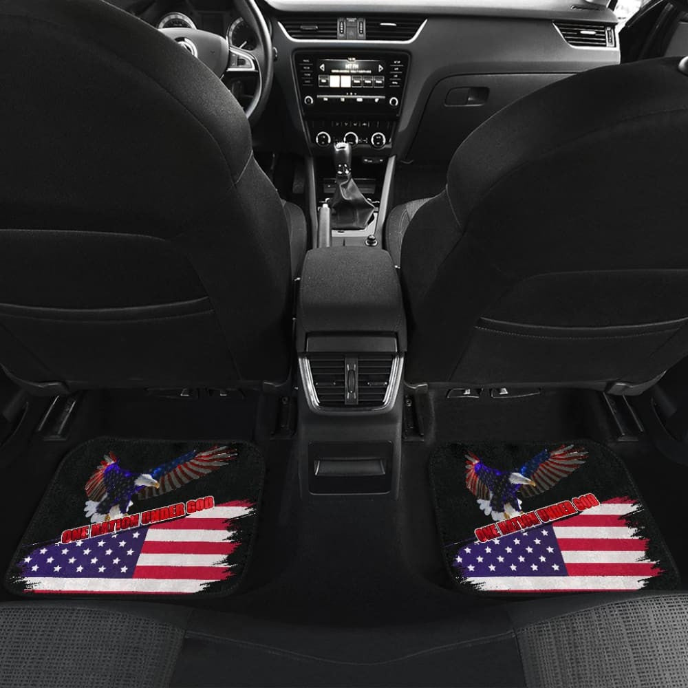 American Flag Car Floor Mats Custom One Nation Under God Car Accessories