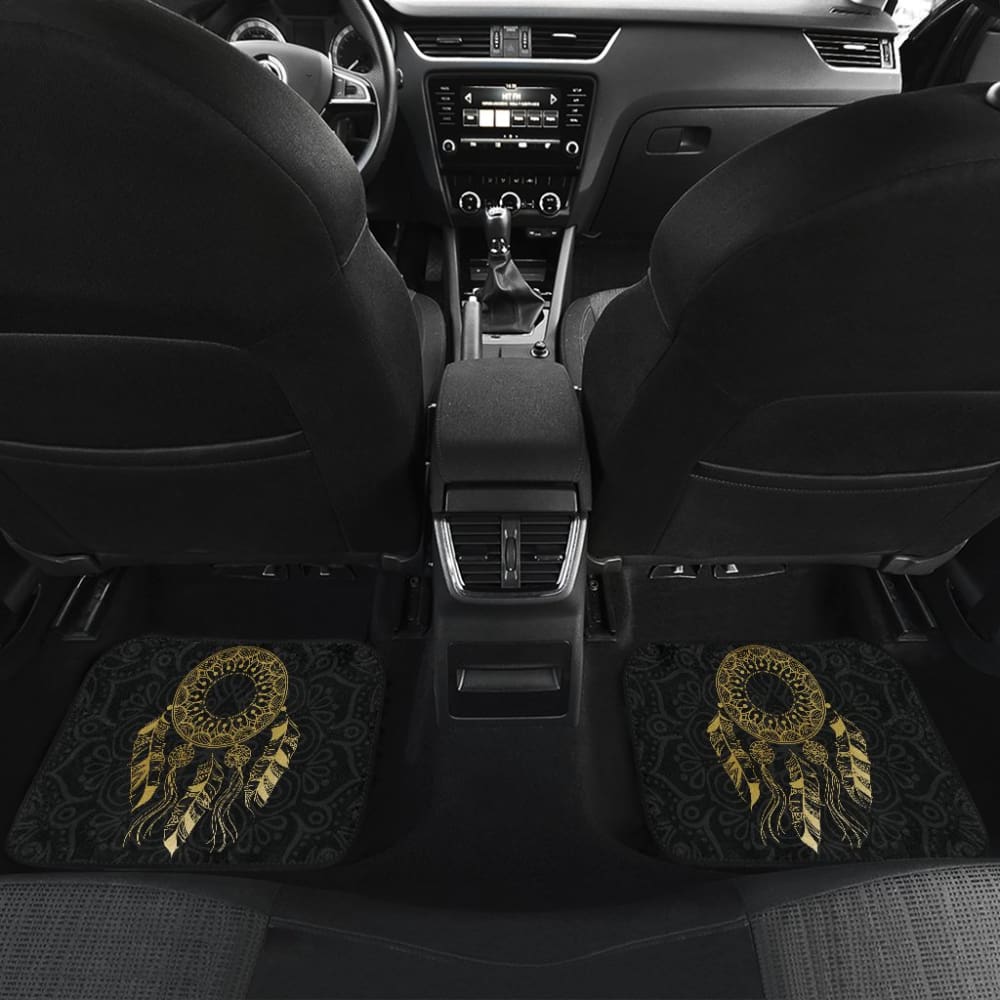 Dream Catcher Gold Mandala Lotus Boho Style Car Floor Mats