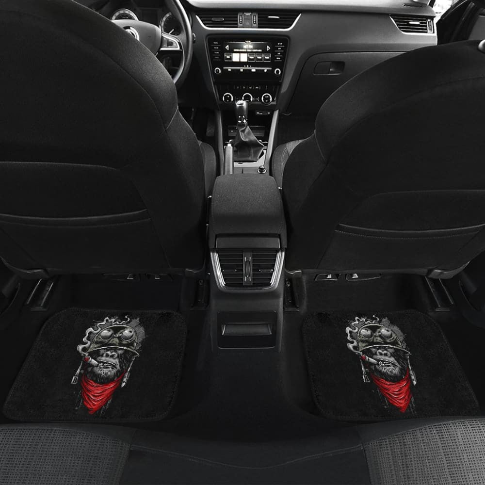 Badass Monkey Smoking Car Floor Mats