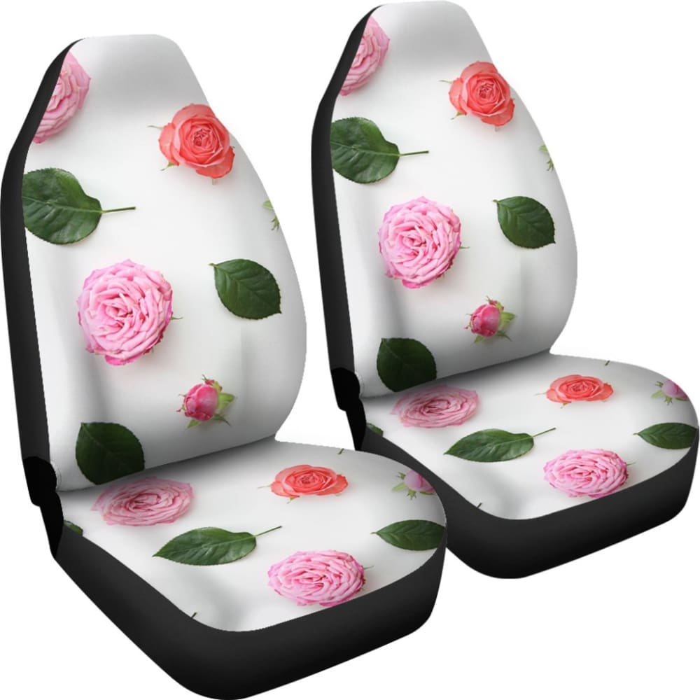 Pink Rose Design Car Seat Covers