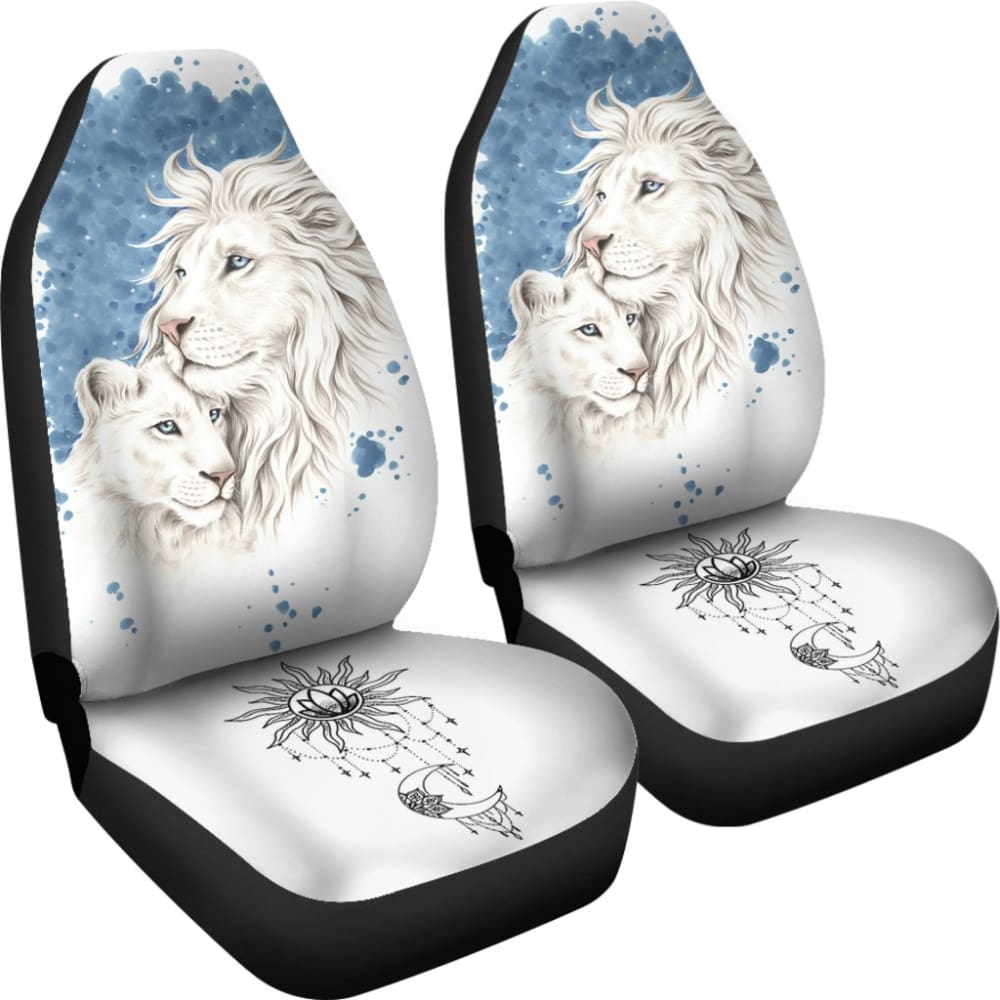 Sun And Moon Lion Car Seat Covers Meaningful Gifts Idea Custom Car Accessories