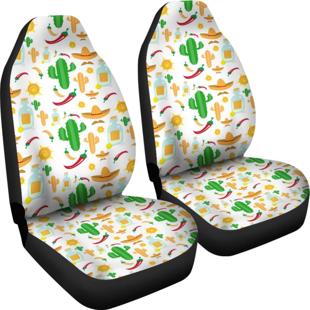 Chili Cactus Plant Mexico Pattern Car Seat Covers
