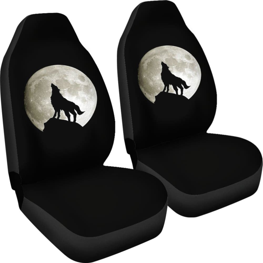 Full Moon Wolf Howling Car Seat Covers