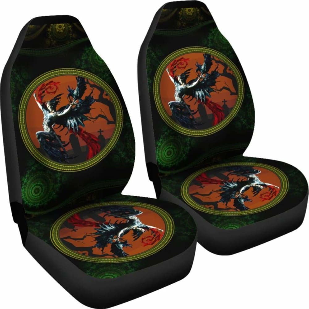 Celtic MorriGan Car Seat Covers Halloween Edition - Celtic Goddess