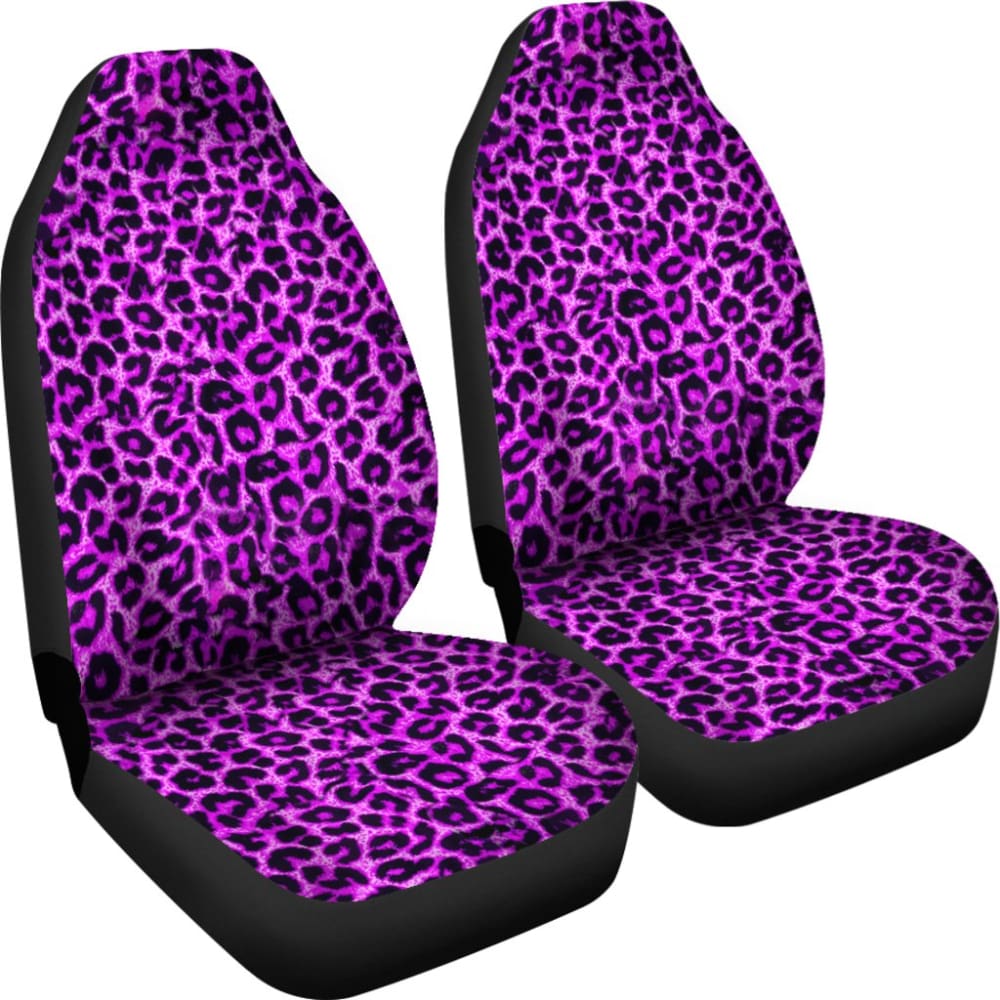 Purple Leopard Skin Print Car Seat Covers