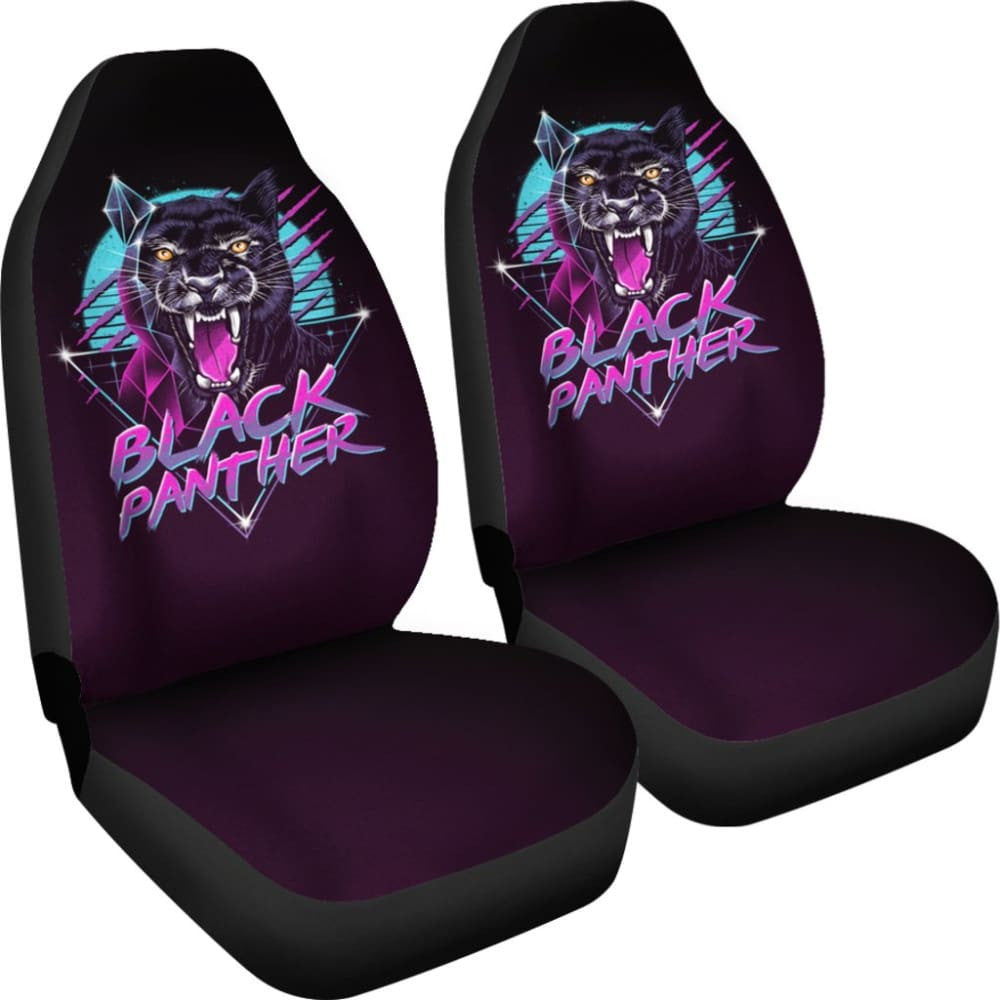 Black Panther Purple Awesome Poly Car Seat Covers