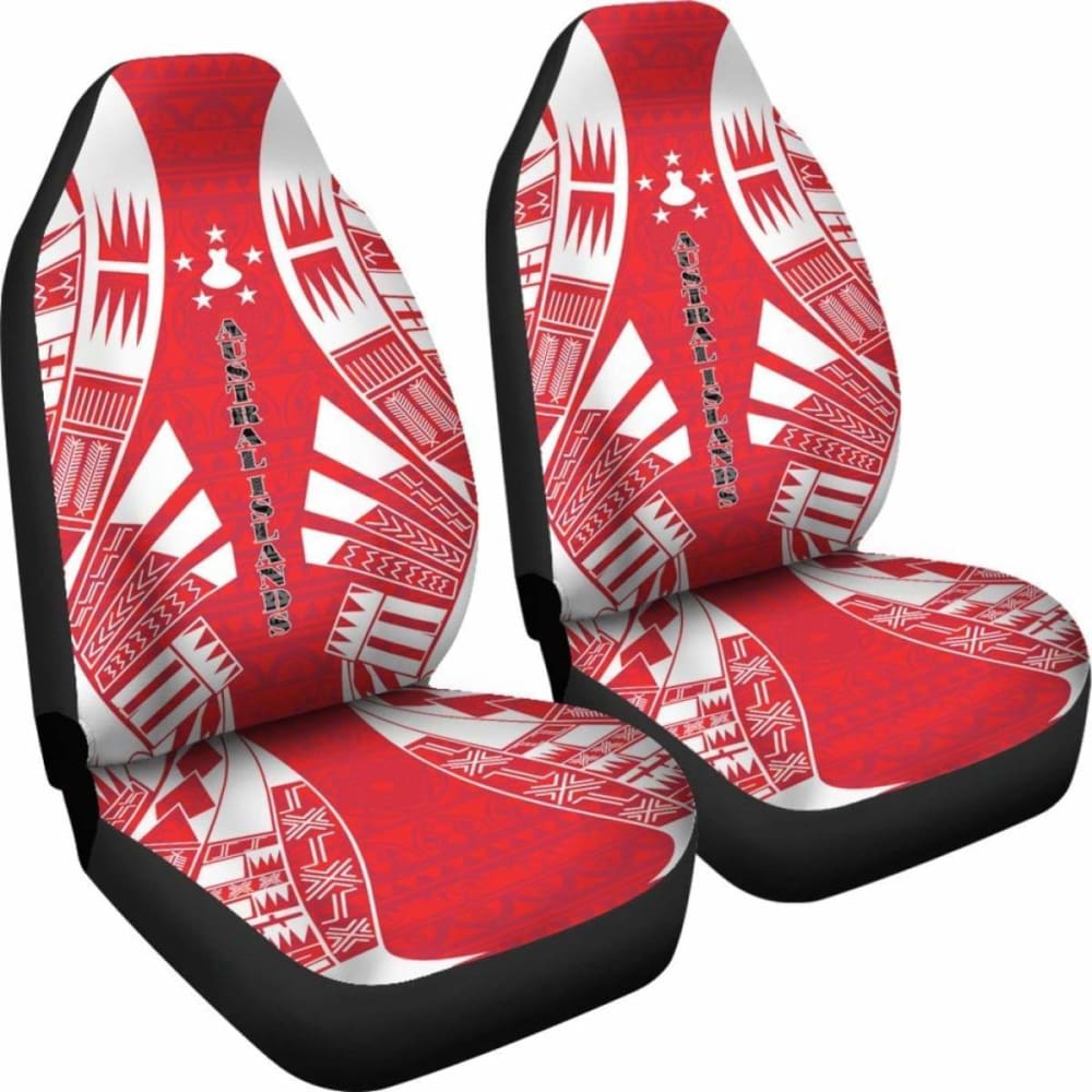 Austral Islands Car Seat Covers - Austral Islands Flag Polynesian Tattoo Flag -
