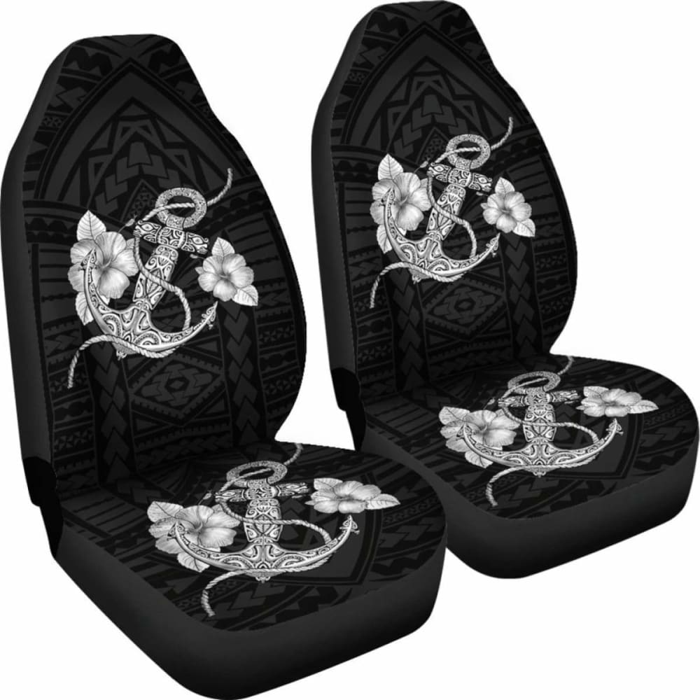 Anchor White Poly Tribal Car Seat Covers -