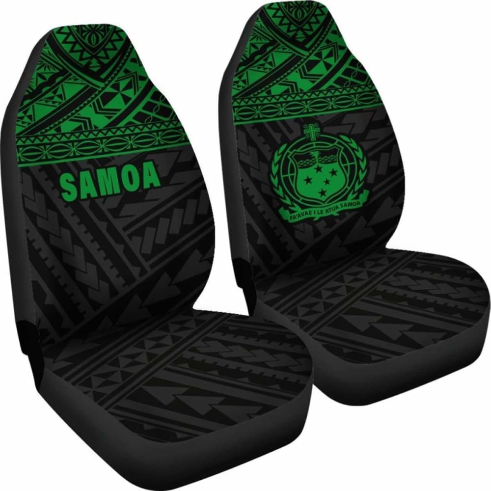 Samoa Polynesian Car Seat Covers Green -
