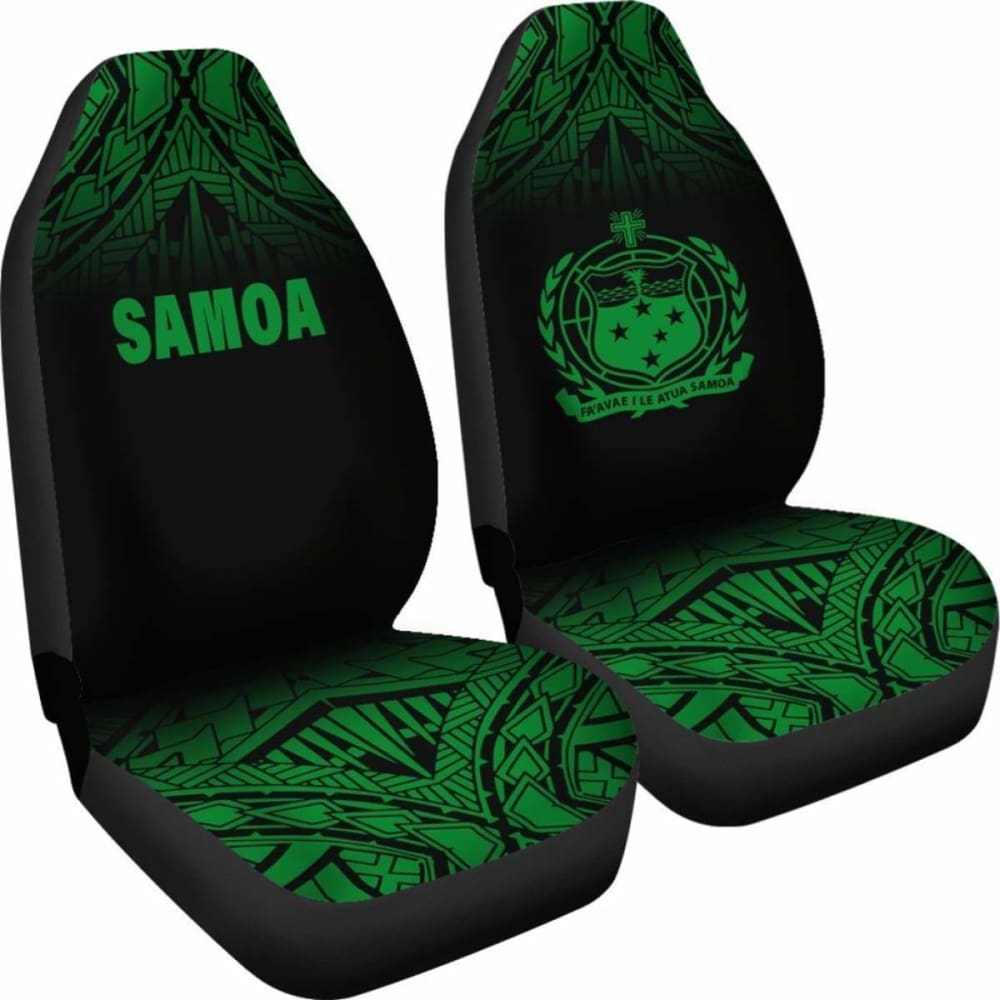 Samoa Polynesian Car Seat Covers - Green Fog -