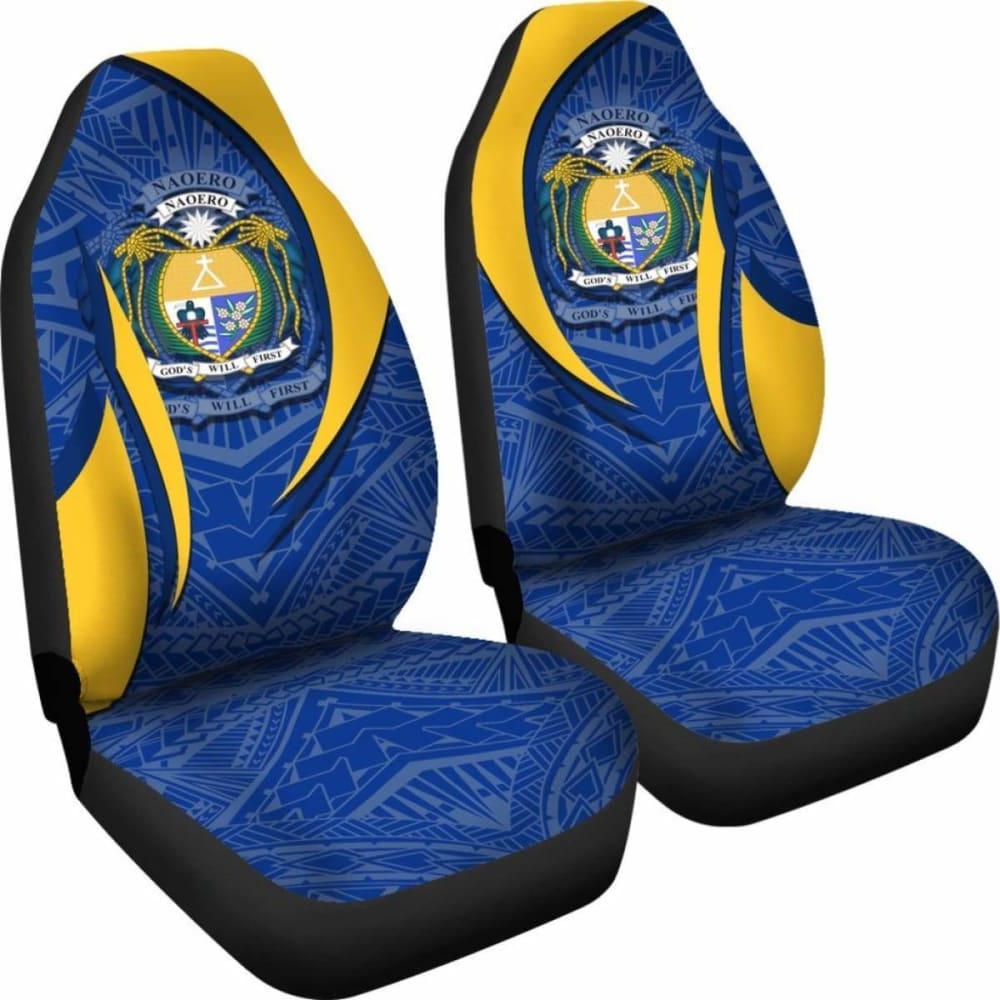Nauru Polynesian Car Seat Covers - Nauru Spirit (Blue) -