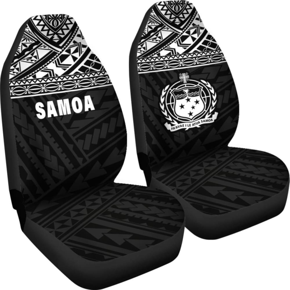 Samoa Polynesian Car Seat Covers Black -