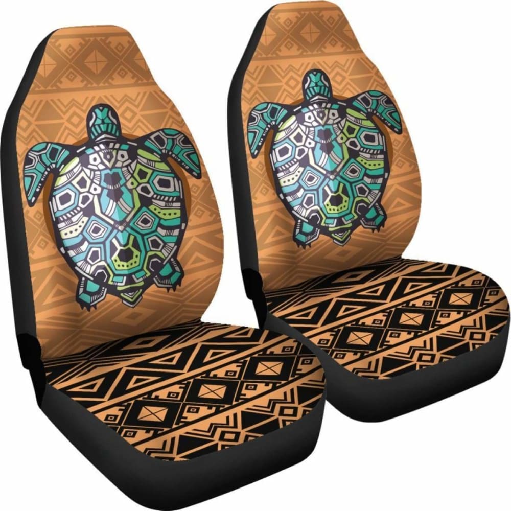 Polynesian Car Seat Covers - Turtle Color Pattern -