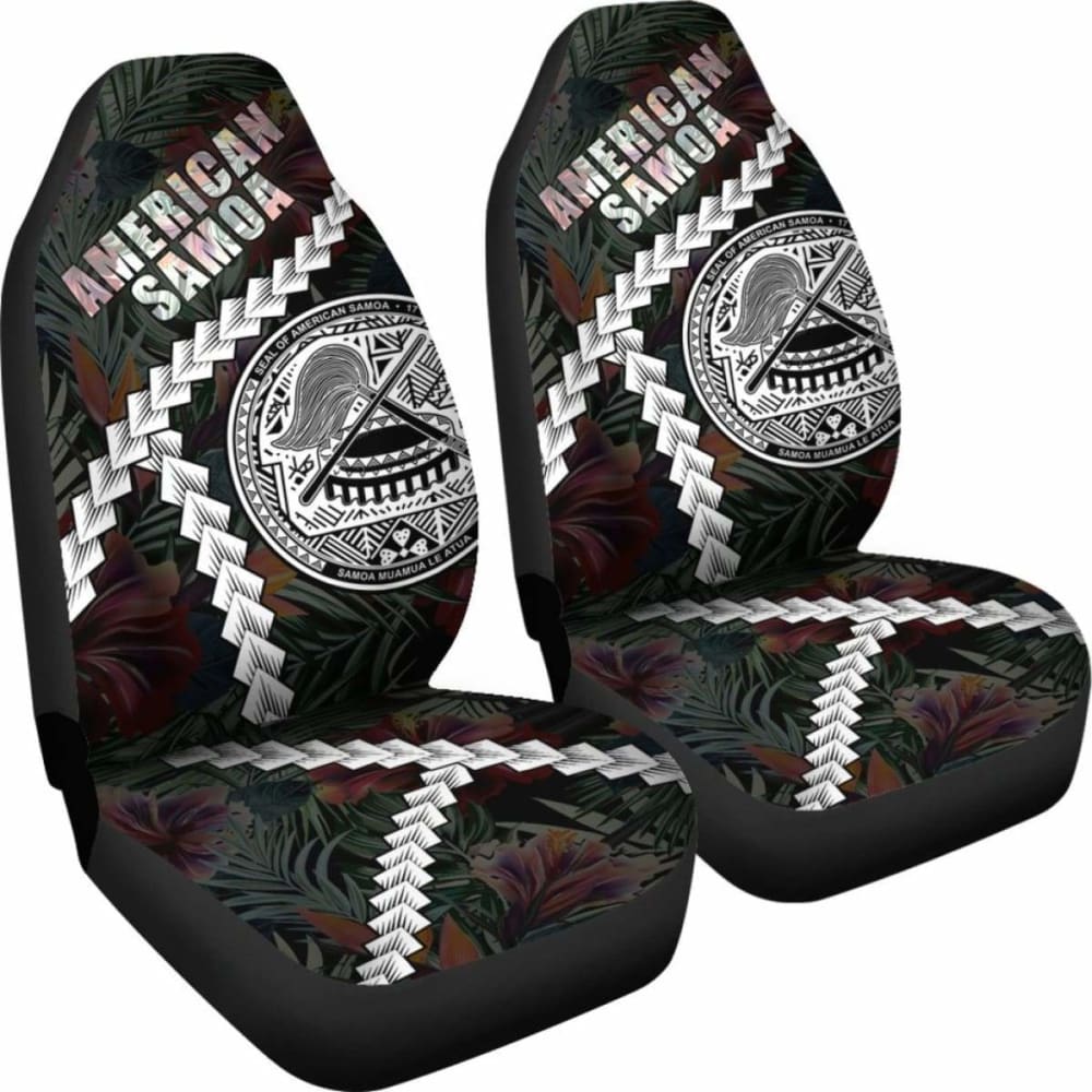 American Samoa Car Seat Covers - Chain Polynesian -