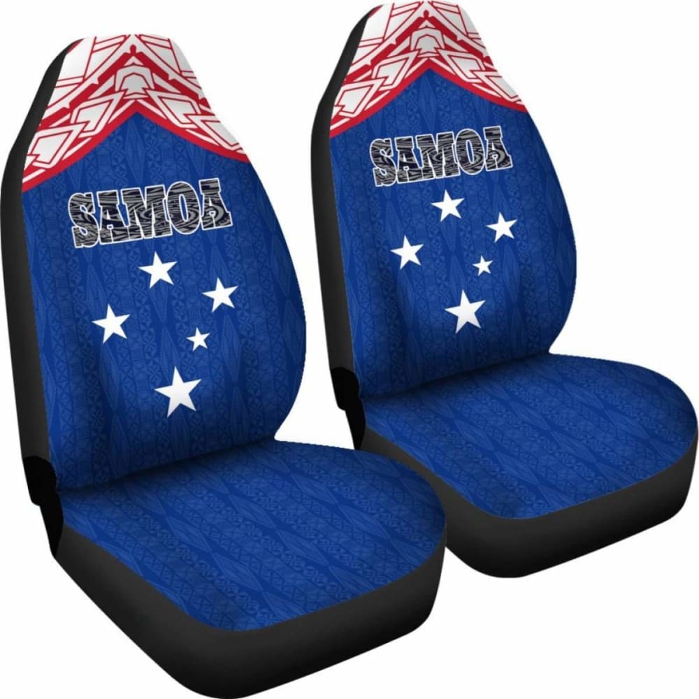 Samoa Car Seat Covers - Samoa Flag Polynesian Design -