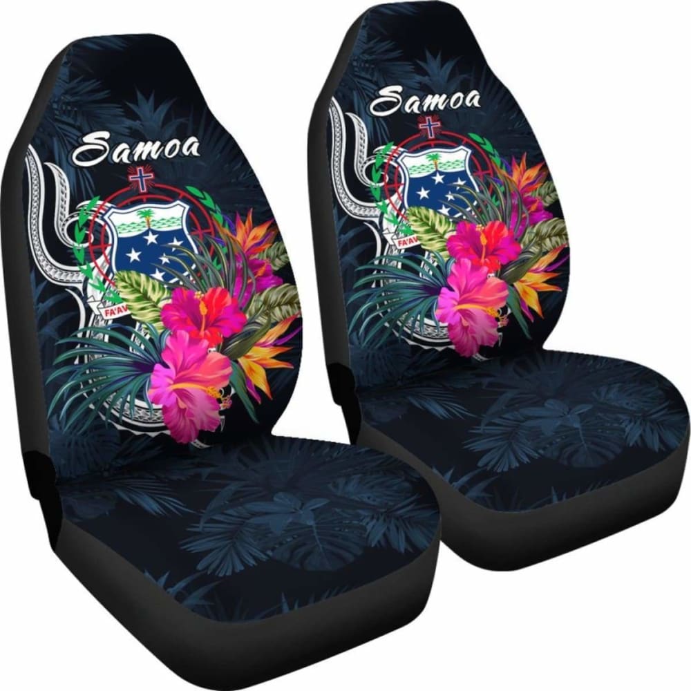 Samoa Polynesian Car Seat Covers - Tropical Flowers -
