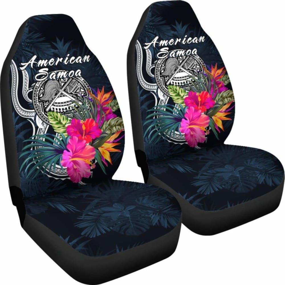 American Samoa Polynesian Car Seat Covers - Tropical Flower -