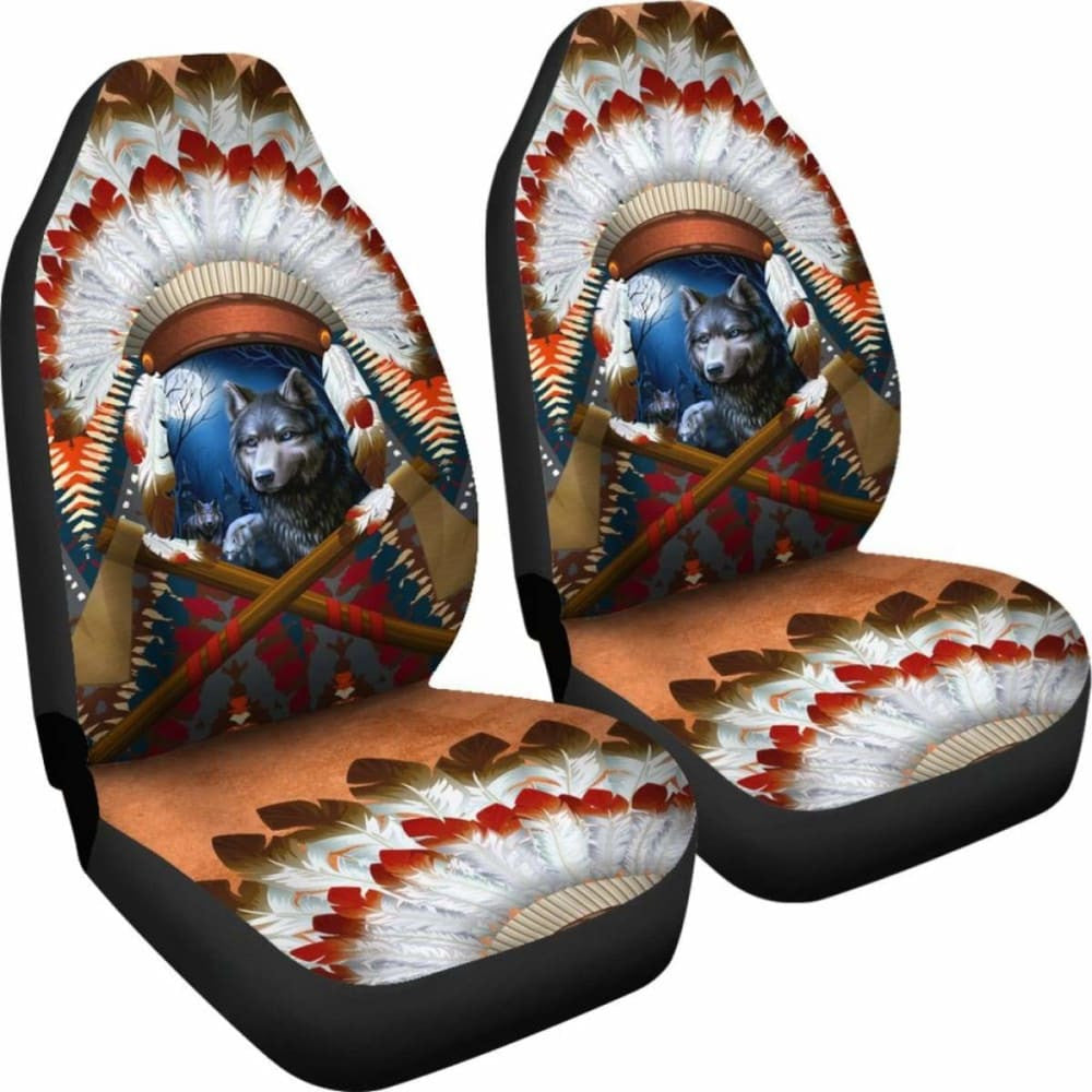 Native American Wolf Spirit Car Seat Covers