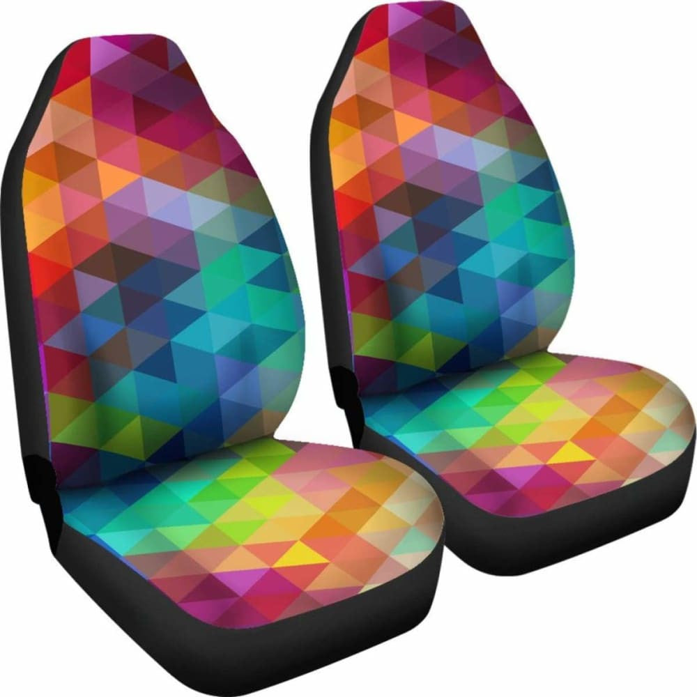 Rainbow Triangle Car Seat Covers