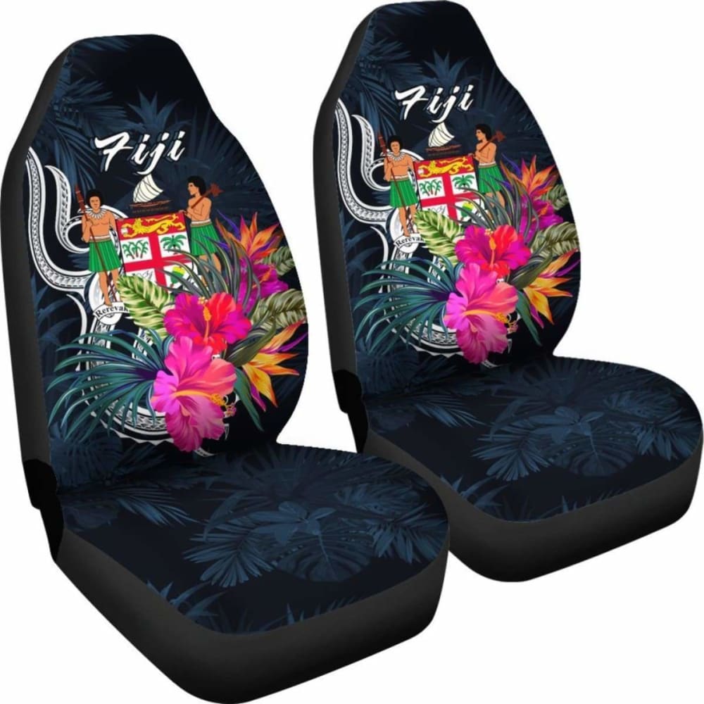 Fiji Polynesian Car Seat Covers - Tropical Flower -