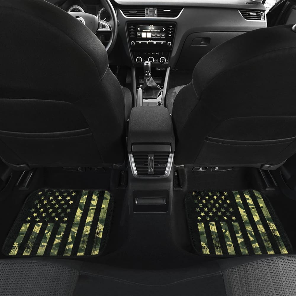 Amazing Thin Green Line American Flag Car Floor Mats