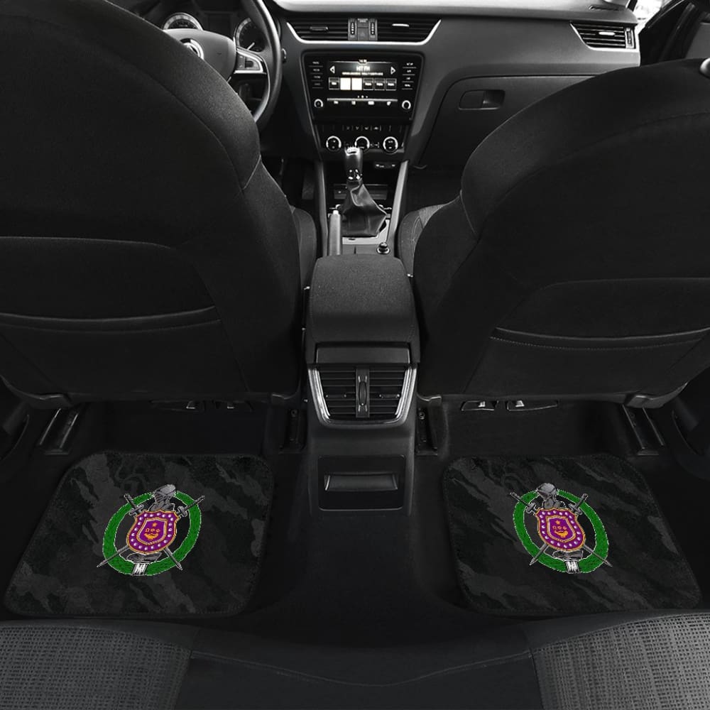 Omega Psi Phi Dark Blue Camo Car Floor Mats