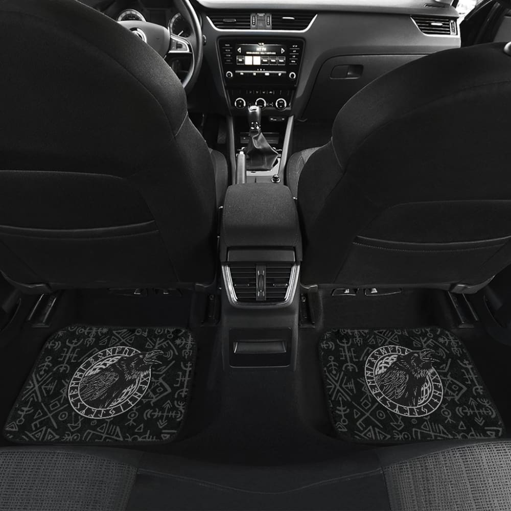 Viking Raven Odin Vegvisir Symbol Car Floor Mats