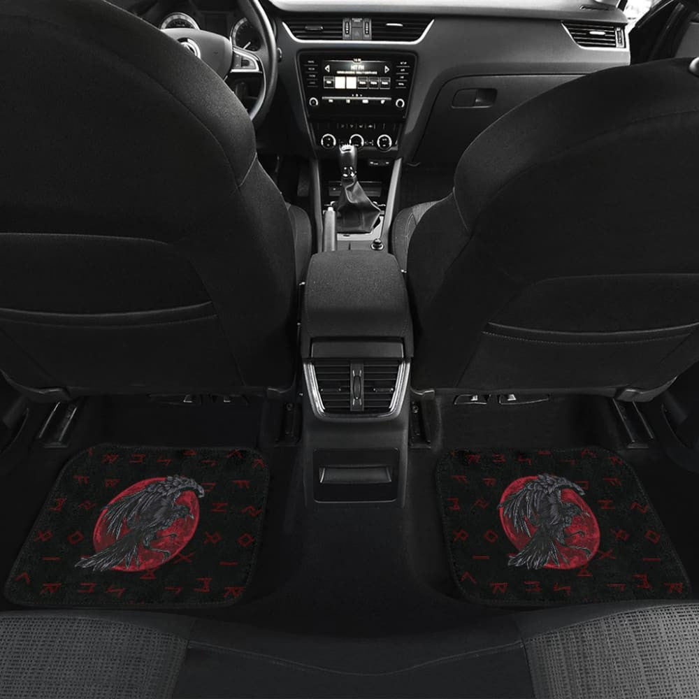 Viking Odin'S Raven Rune Car Floor Mats