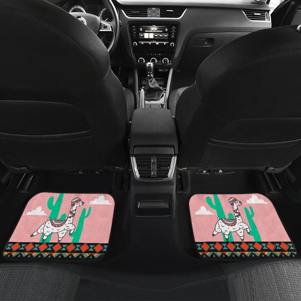 Funny Alpaca Cactus Pattern Lovely Car Floor Mats