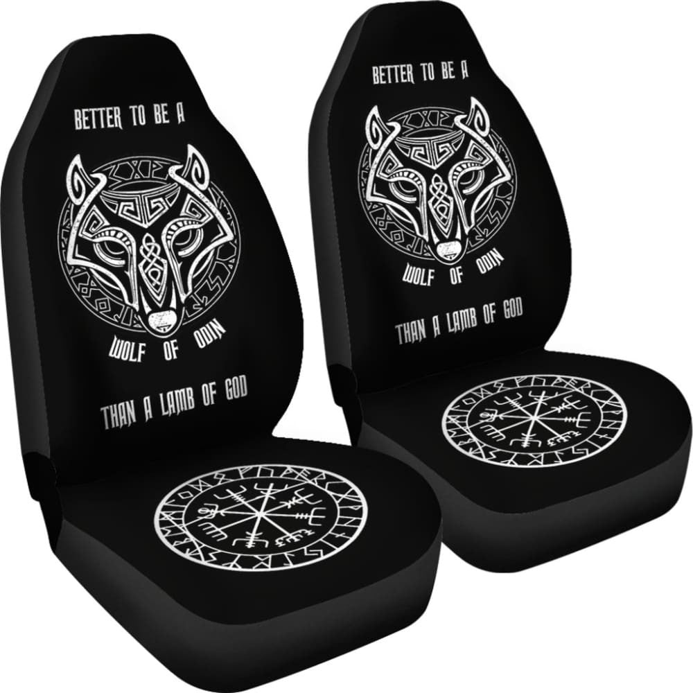 Wolf of Odin Fenrir Vegvisir Symbol Car Seat Covers