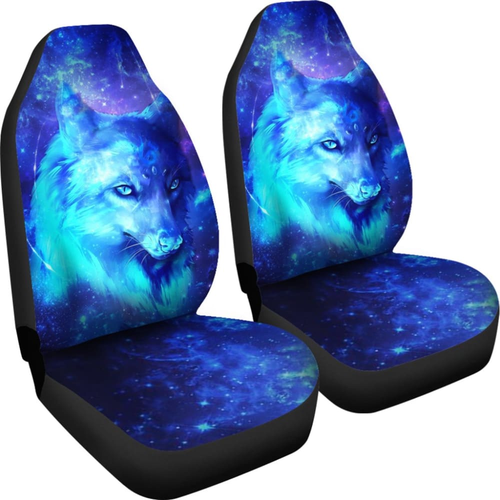 Mystic Galaxy Wolf Print Car Seat Covers