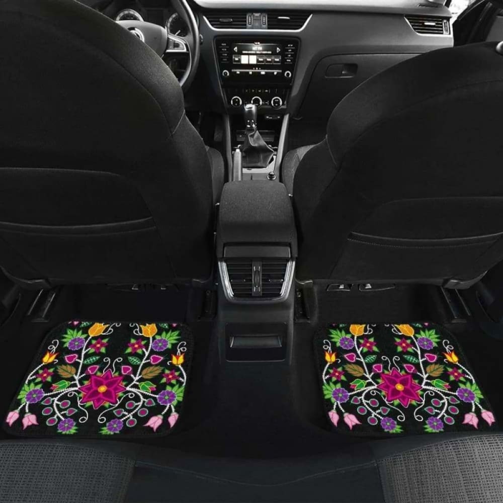 Floral Beadwork Car Floor Mats