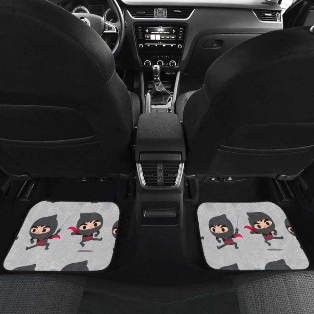Cute Ninja Pattern Front And Back Car Mats