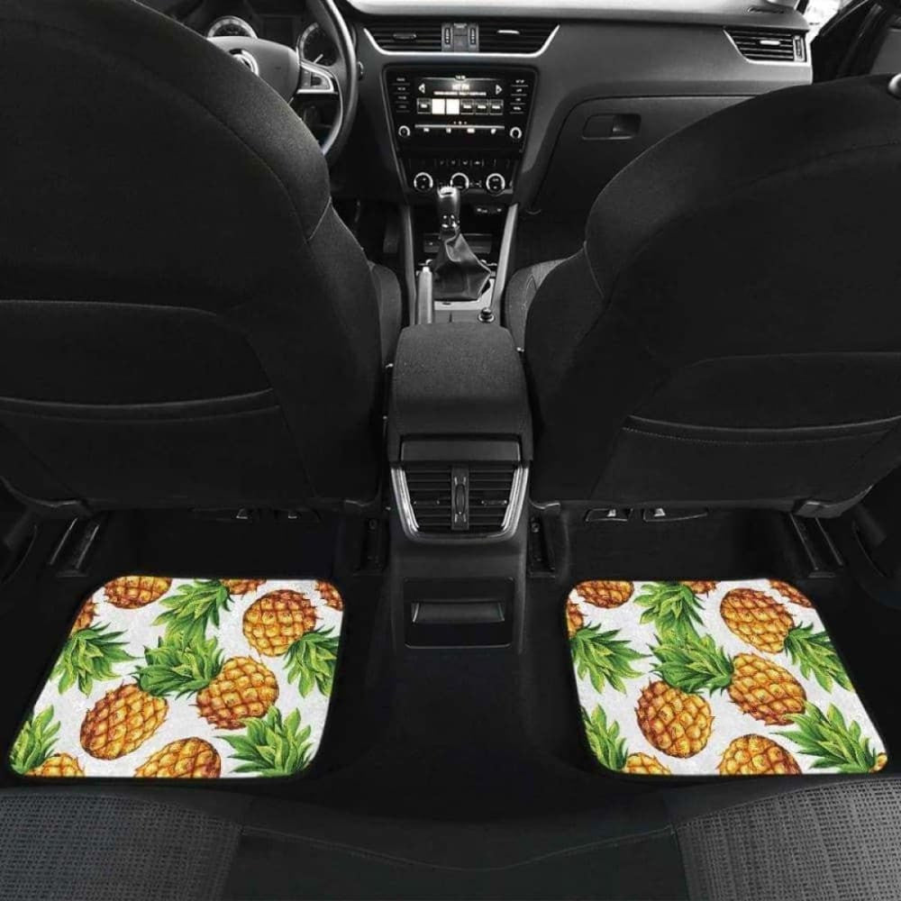 Pineapples Design Pattern Front And Back Car Mats