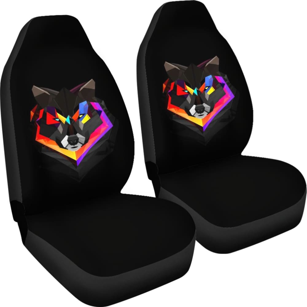 Poly Art Wolf Car Seat Covers