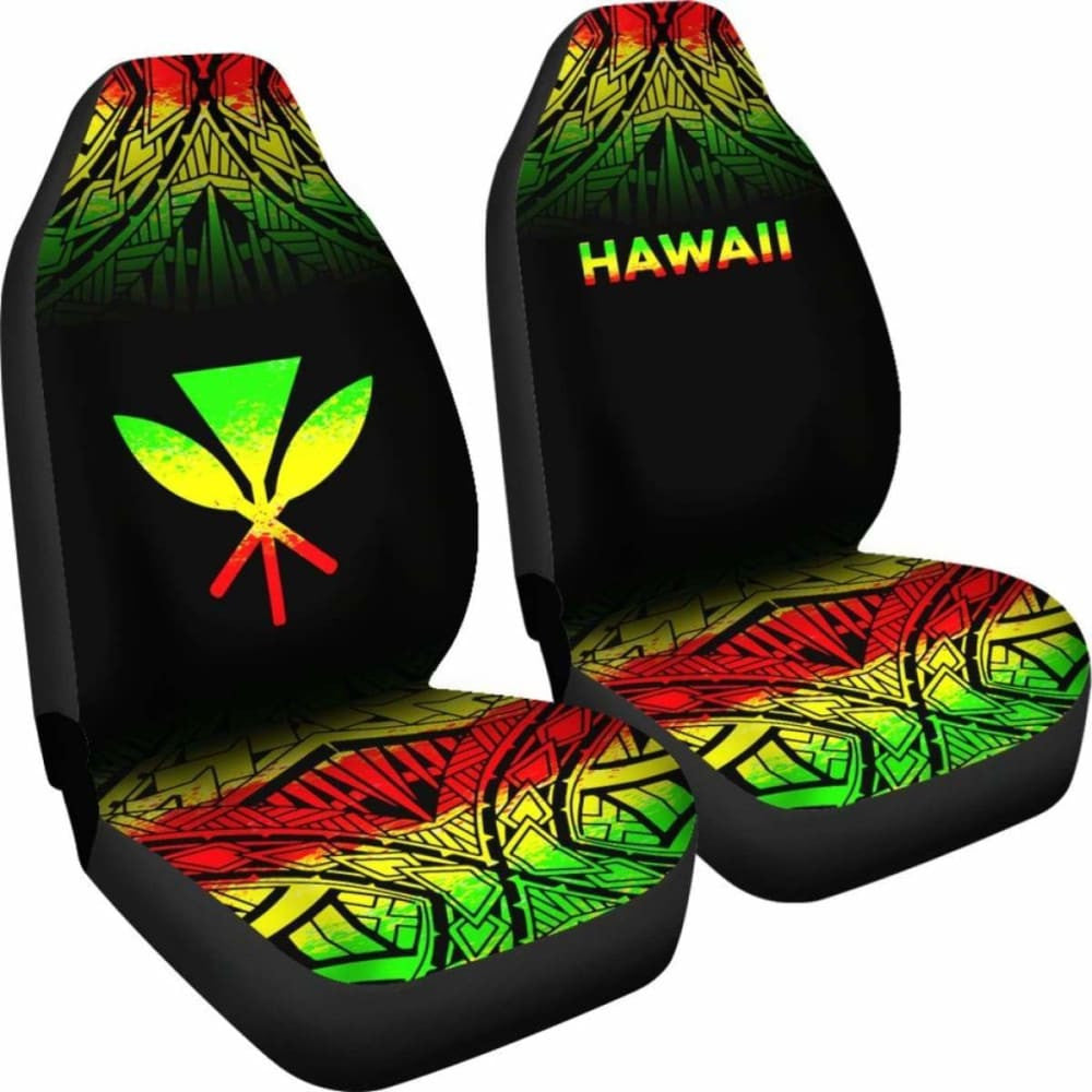 Hawaii Car Seat Covers - Hawaii Kanaka Maoli Polynesian Tattoo Fog Reggae -