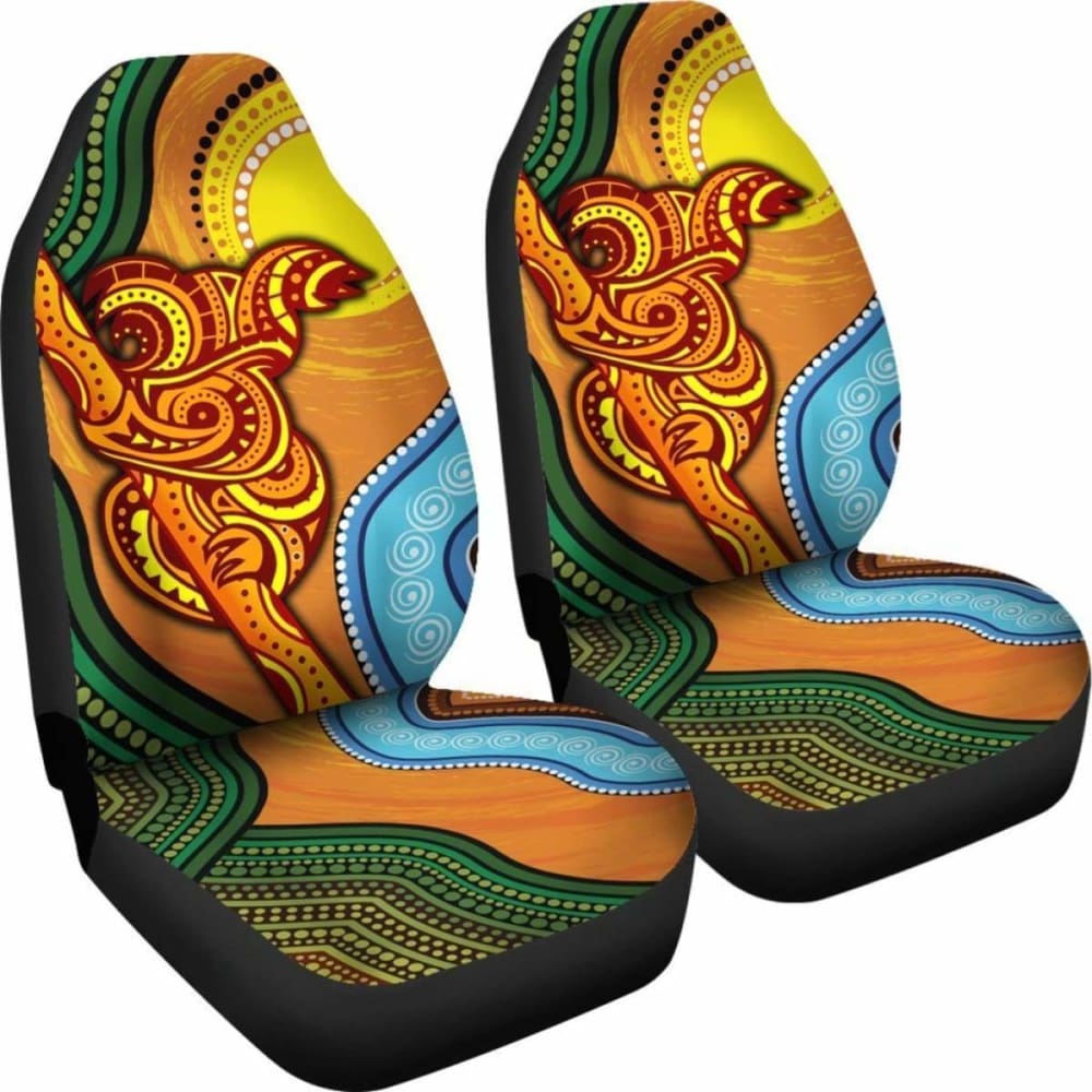 Australian \bCar Seat Covers - Australian Aboriginal Dot Painting Koala -