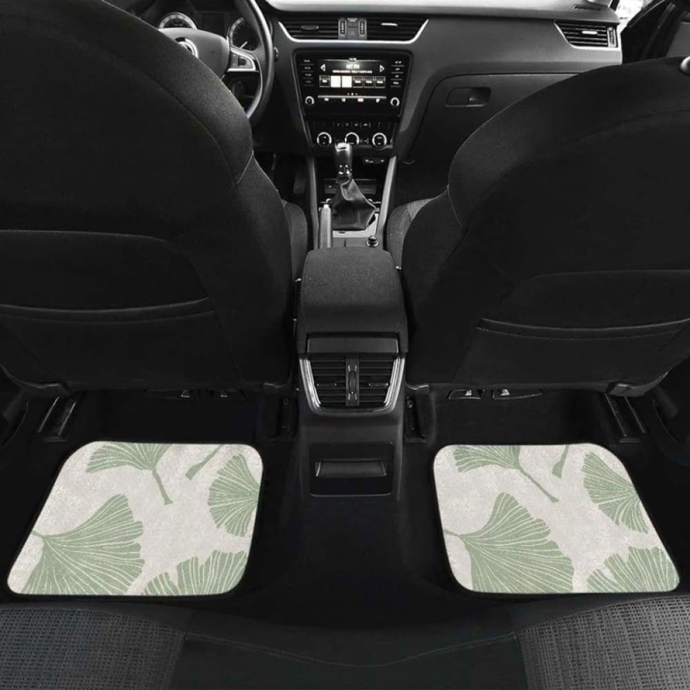 Ginkgo Leaves Pattern Front And Back Car Mats