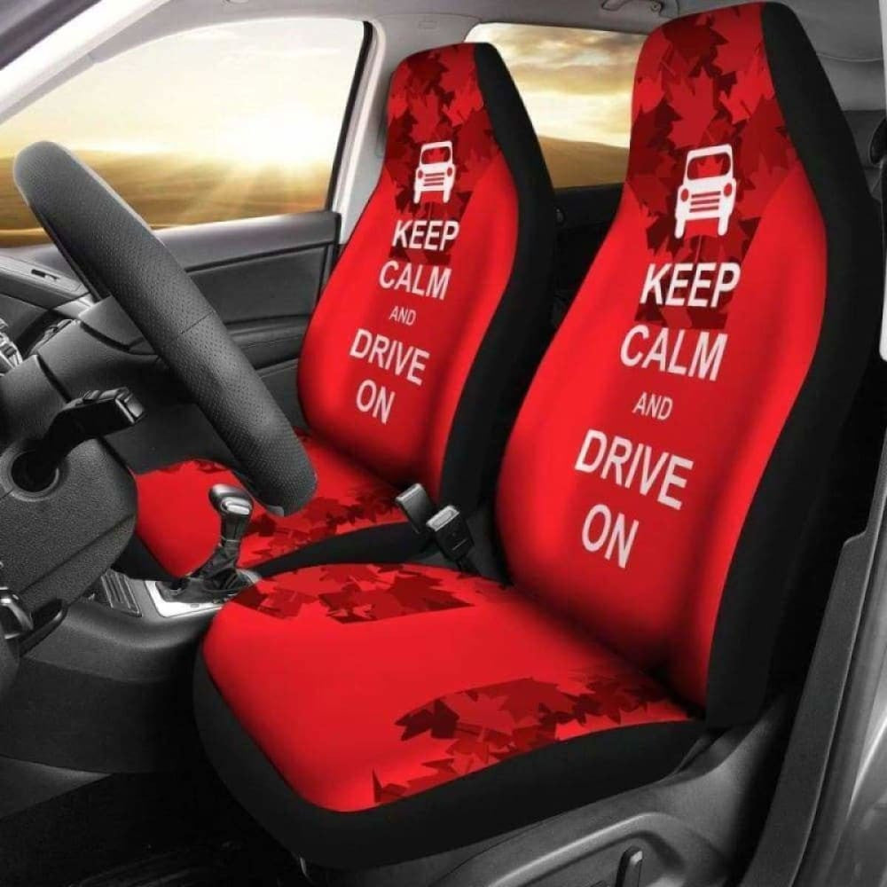 Keep Calm - Canada Maple Leaf Car Seat Covers