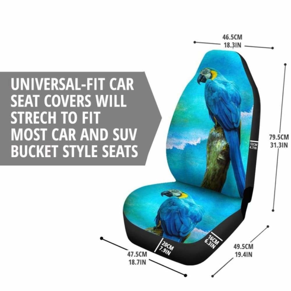 Car Seat Covers Blue Parrot