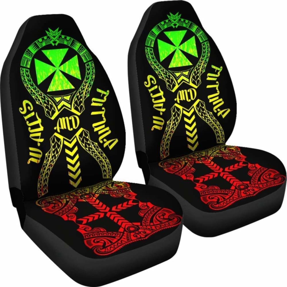 Wallis And Futuna Car Seat Covers Polynesian Tribal Reggae