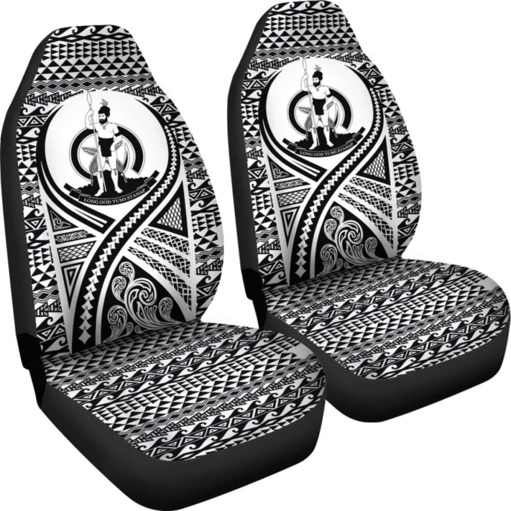 nuatu Car Seat Cover - nuatu Coat Of Arms Polynesian Tattoo Black -