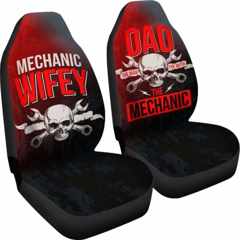 Dad & Wifey Mechanic Car Seat Covers