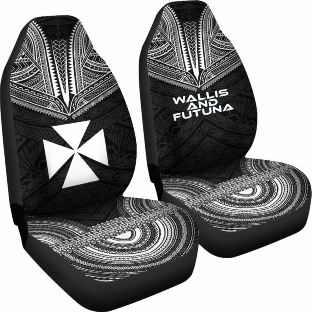 Wallis And Futuna Polynesian Chief Car Seat Cover Black Version