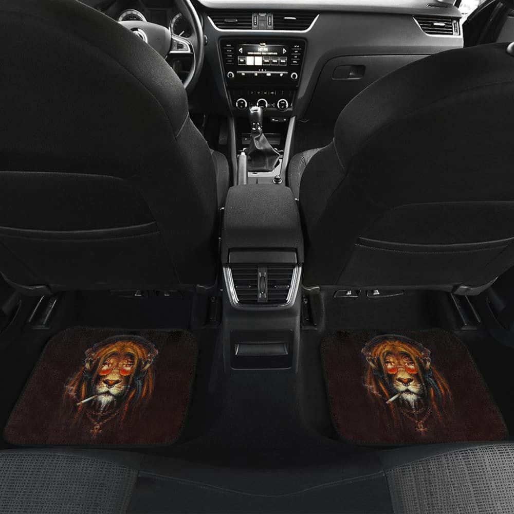 Smoking Lion Face Car Floor Mats Gift Ideas