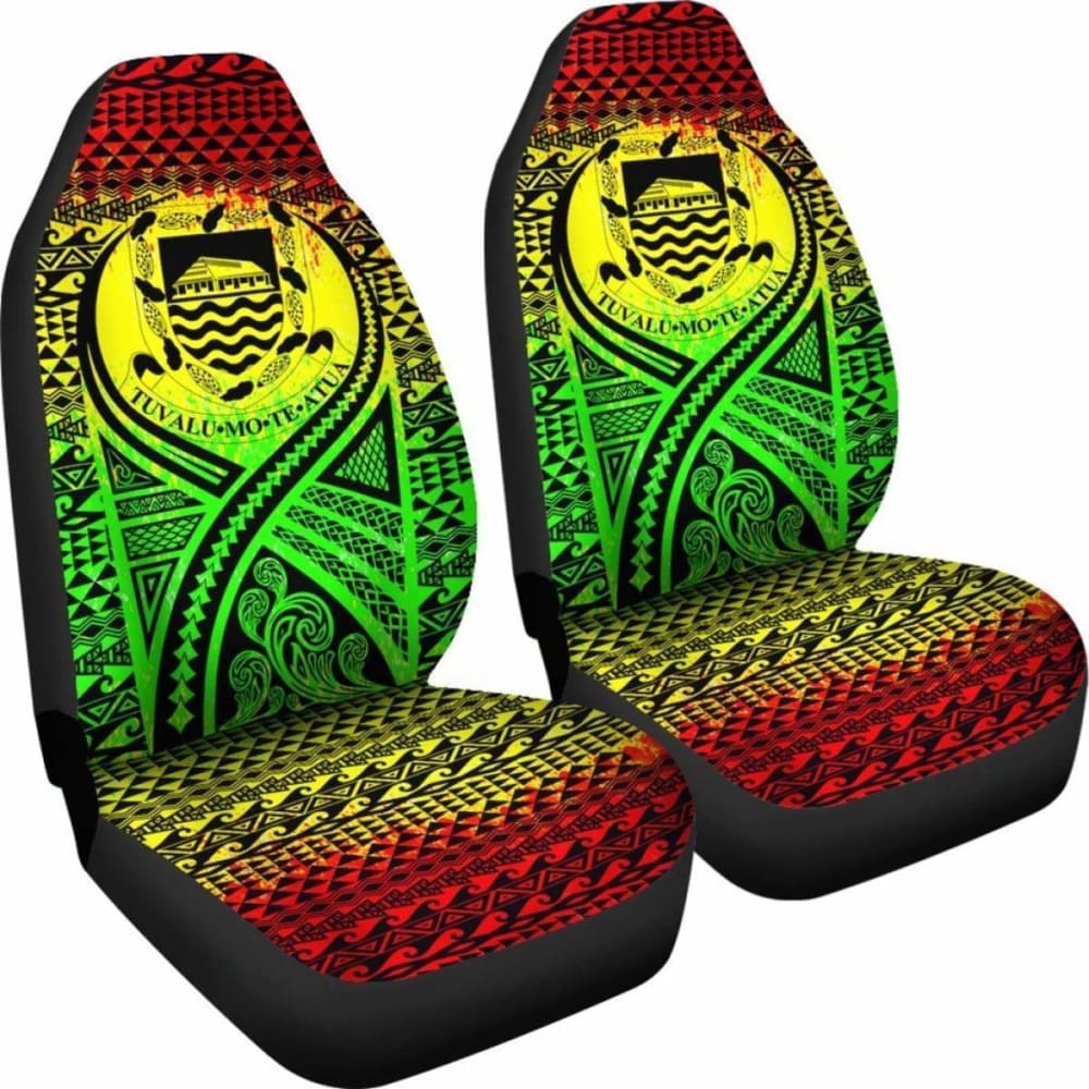 Tulu Car Seat Cover - Tulu Coat Of Arms Polynesian Tattoo Reggae -