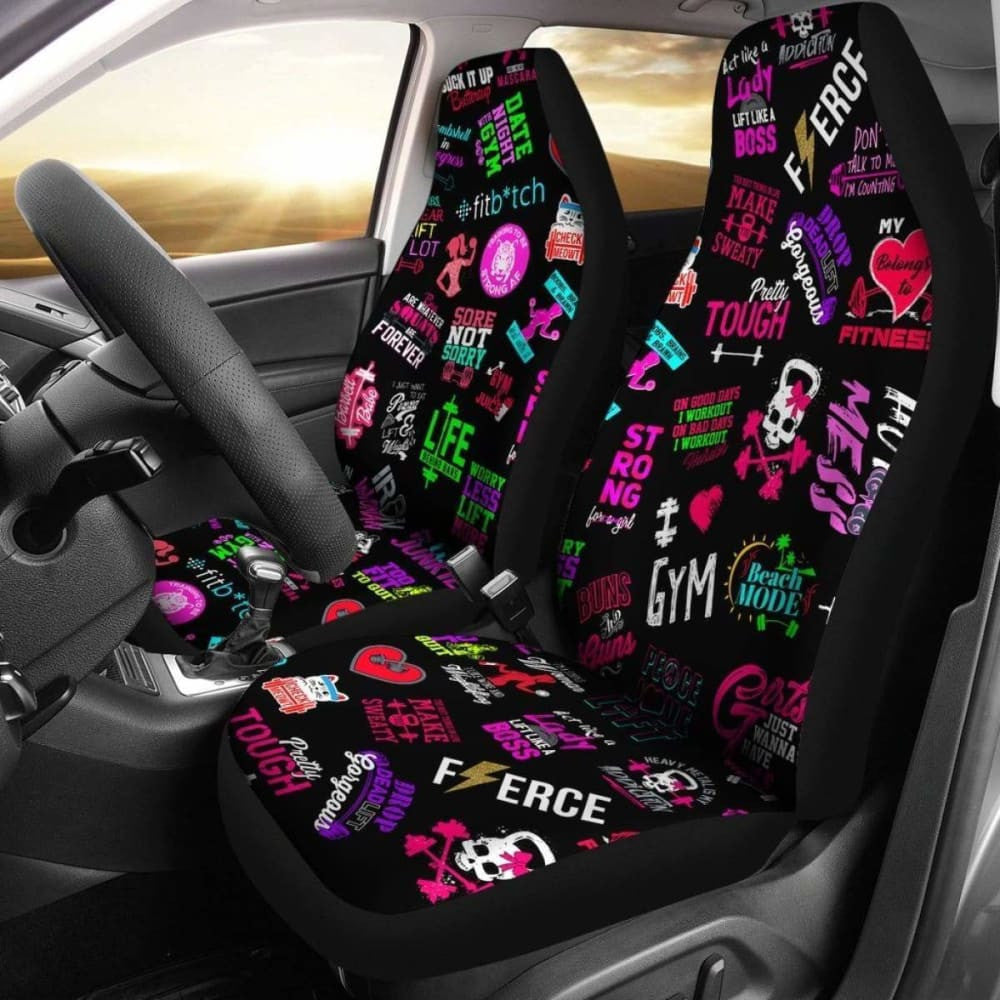 Women Gym Logos Car Seat Covers