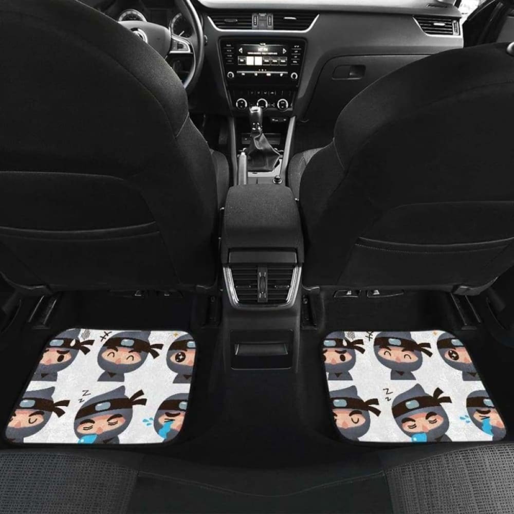 Cute Ninja Design Pattern Front And Back Car Mats