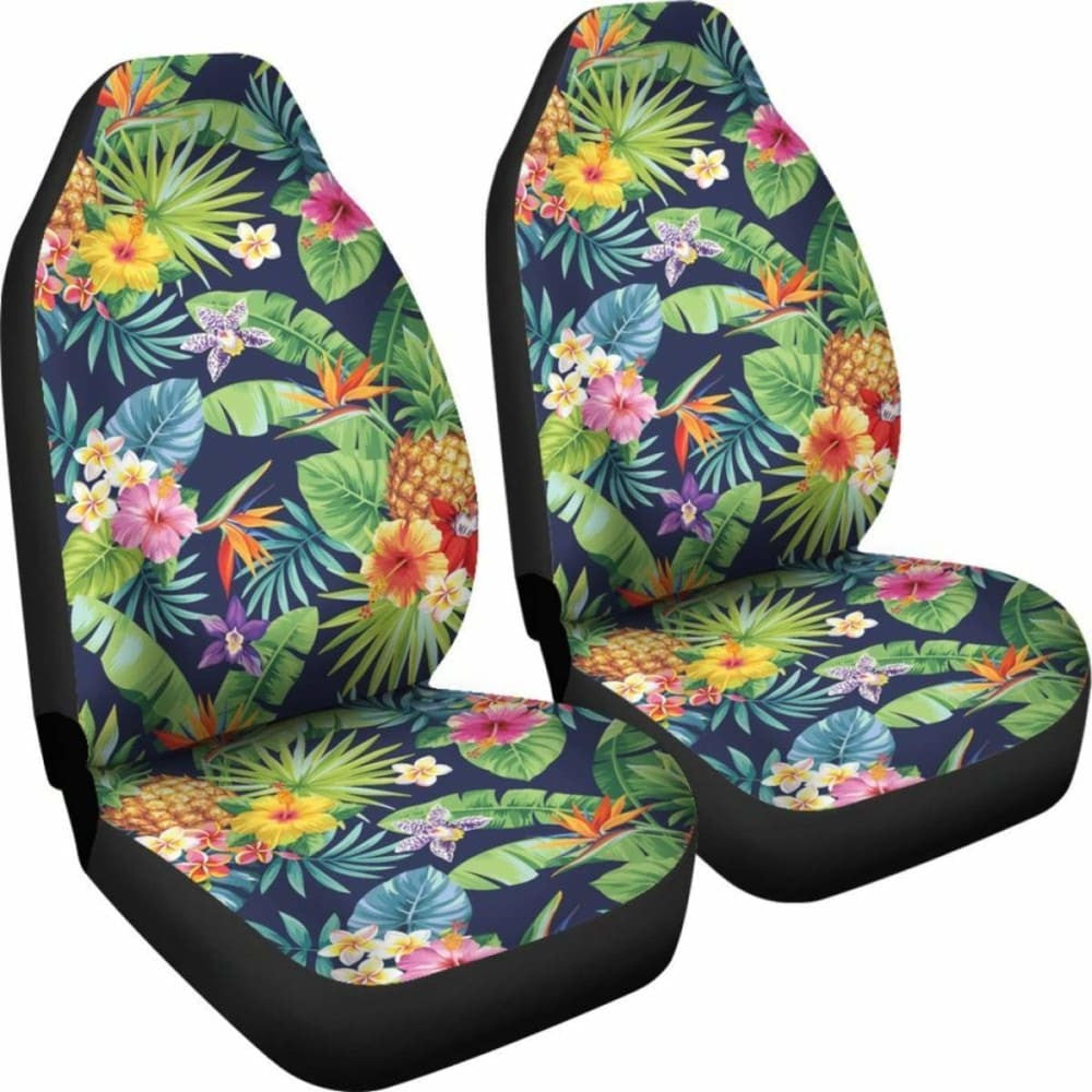 Pineapple And Flower Car Seat Cover